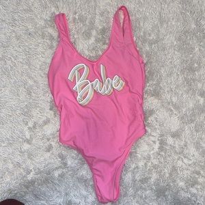 Small pink bathing suit